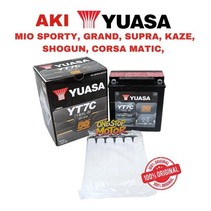 Murah Aki Kering Yuasa Yt7C Yb5L-B Mf Cocok Untuk Supra X Lama,  Vega R, Smash, Kaze Original Ori As