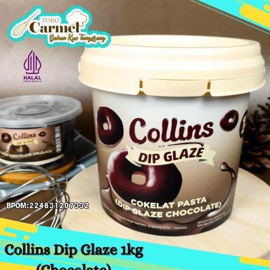 Collins Dip Glaze Coklat 1Kg Topping Donat Pisang Nugget