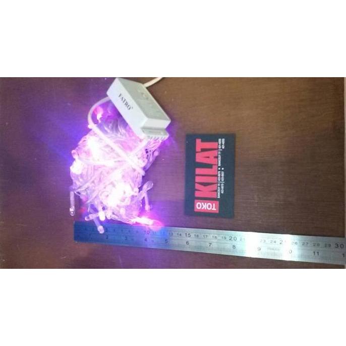 Lampu Natal Led Lurus Cahaya Ungu
