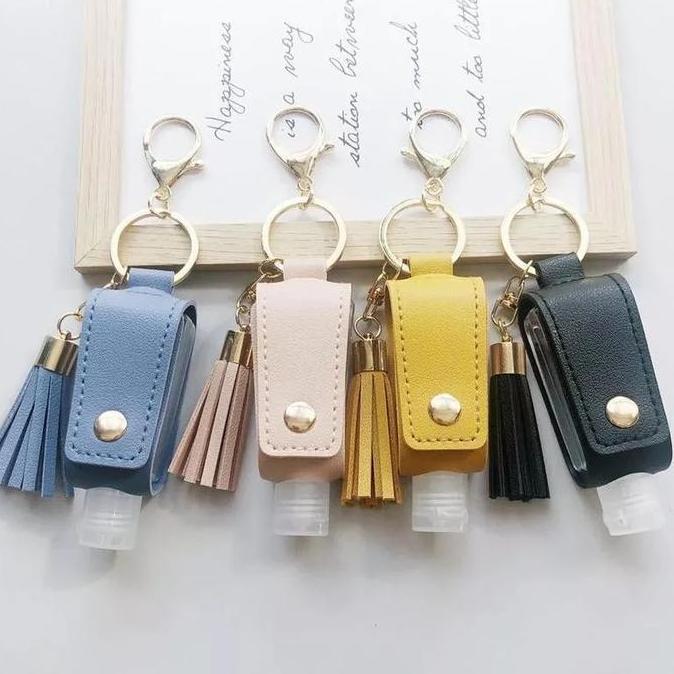 Hand Sanitizer Holder Keychain Leather Case Include Bottle 30 ML