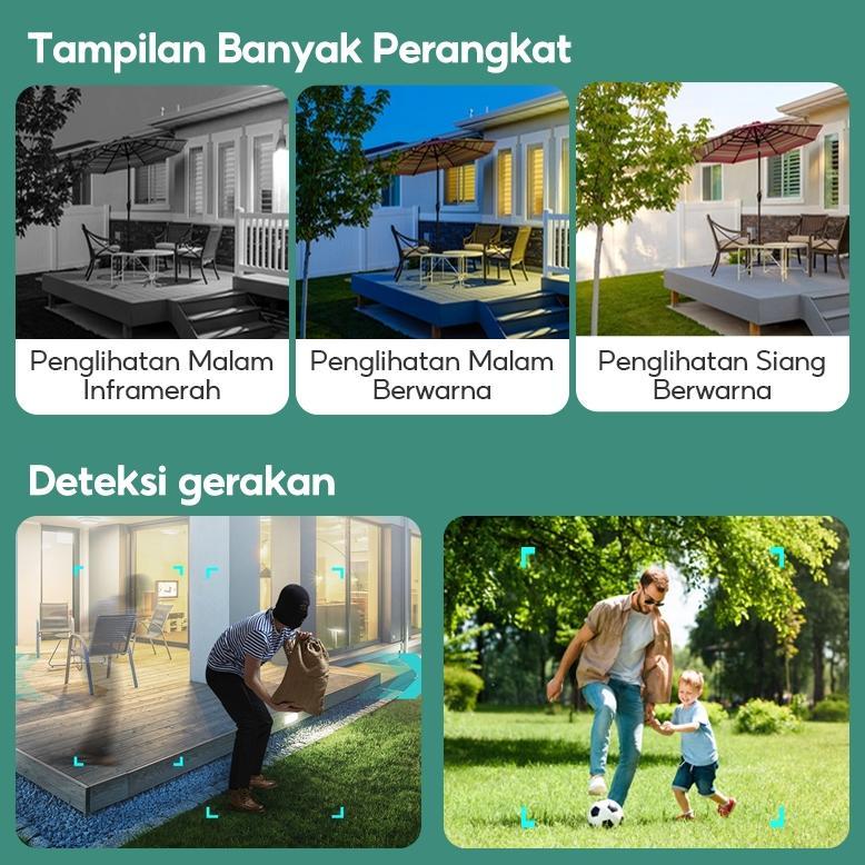 MIRAHSTORE CCTV WIFI LUAR RUMAH 1080P NIGHT VISION AUTO TRACKING AUDIO 2 ARAH TAHAN CUACA MUDAH DIPA