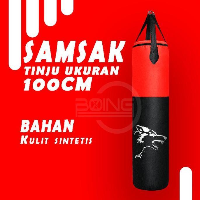 Dandimstoree - Paket Samsak Tinju Pencak Silat Muaythai- Samsak Kulit Lokal Premium Boxing Alat Olah