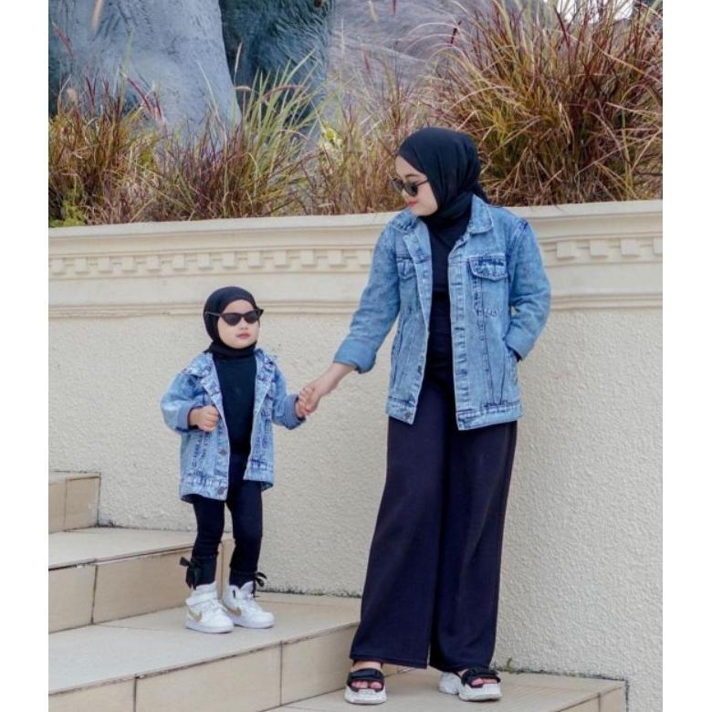 Best Sale Jaket Jeans Couple // Jaket Jeans Ibu Dan Anak // Jaket Jeans Jumbo Wanita // Jaket Jins A