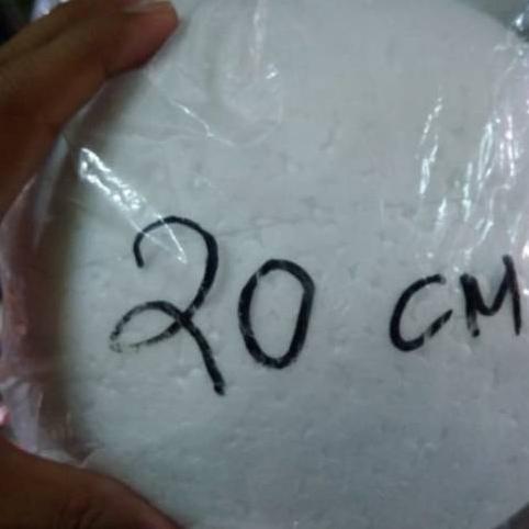 Gabus Bulat Bola Styrofoam Putih 20Cm Diameter 20 Cm Size Besar Dekor Dekorasi Natal Tugas Sekolah