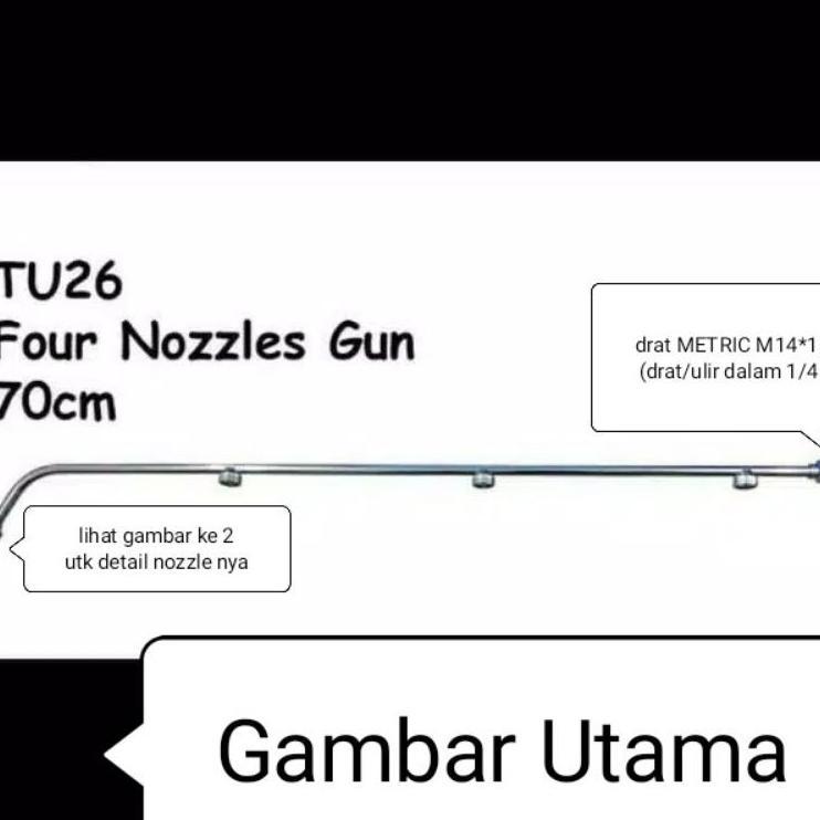 Stik Semprot Hama 4 Kepala Cabang Ujung - Stick Knapsack Knapsak Power Sprayer Tu26 Alat Mesin Sempr