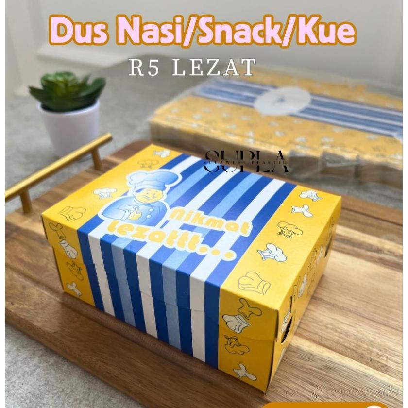 Dus Kotak Motif Lezat | Dus Kotak R5 Motif | Dus Kotak Kue | Dus Kotak Snack | Dus Kotak Makanan | D