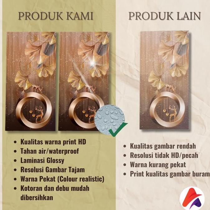 Hiasan Dinding Islami Tulisan Arab 3 In 1 (20X30 Cm) Wall Decor Dekorasi Kayu Pajangan Dinding Poste
