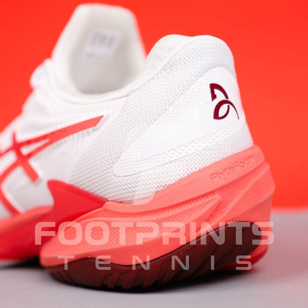 CUCI GUDANG Sepatu Tenis Asics Court FF 3 Novak White Electric Red Tennis Shoes Original