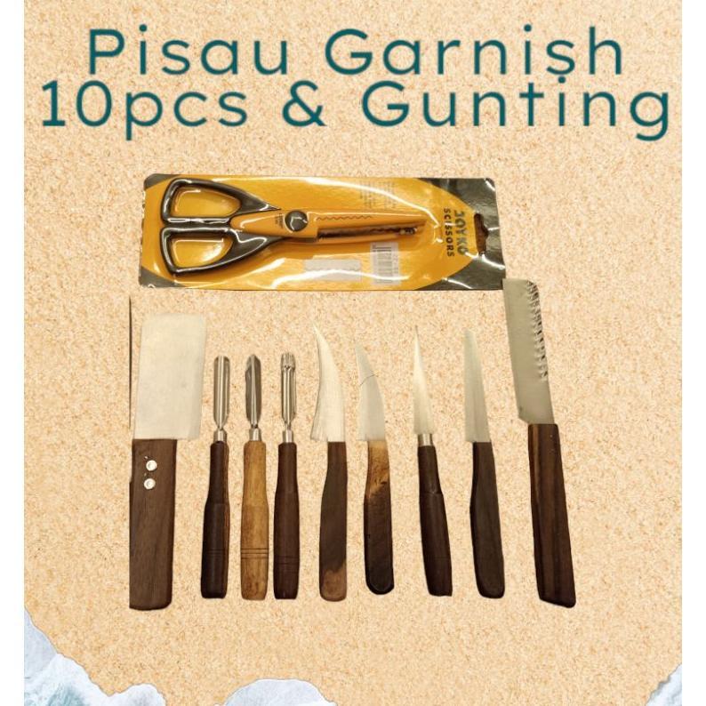Pisau Carving Isi 10 Gunting / Pisau Ukir Buah / Pisau Ukir Sayur / Pisau Garnis