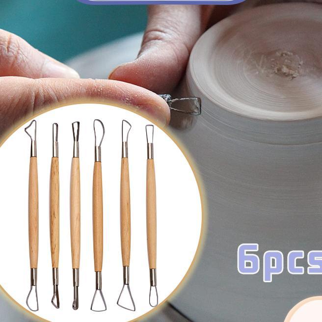 6Pcs Alat Ukir Tanah Liat Alat Ukir Clay Lengkap Modelling Clay Tool Clay Knife
