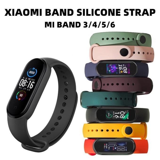 HOT DEALS COD Tali Karet miband 3 4 5 6 Silicon Replacement Strap Only Smart Band Smart Watch Mi Ban