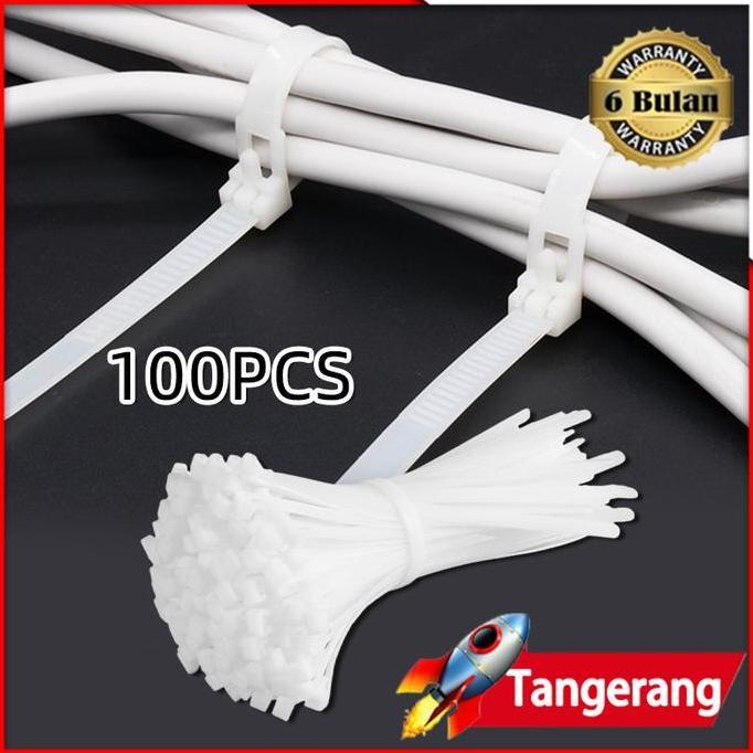 GARAVAR 100pcs Kabel Ties Zip Cable Organizer Reusable / Kabel Ties Reusable / Tali Pengikat Kabel B