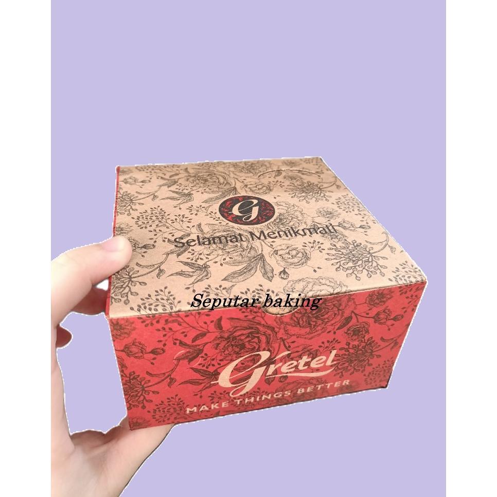 Kotak Kue Gs Brown 12X12 (1Pak=100Pcs) / Snack Box