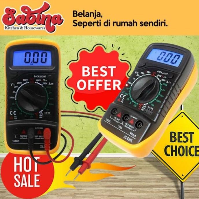 GARAVAR Multimeter Mini Pocket Digital Multi Tester AC DC Voltage Tester LCD