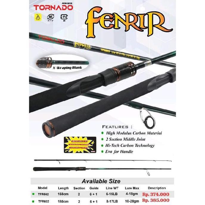 Joran Spinning Tornado Fenrir 562 602 | Joran Galatama