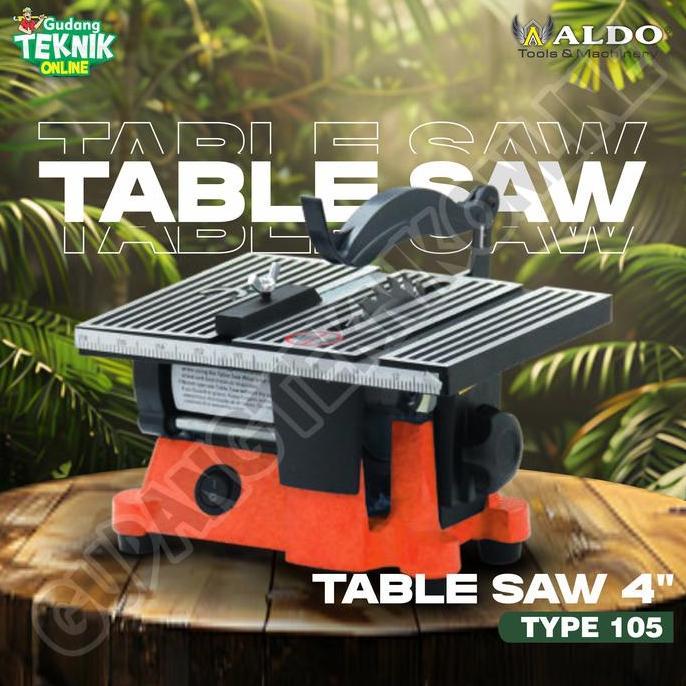 URGAN Table Saw Mini 4" ALDO 105 / Table Saw Mini ALDO 105 / Meja Potong Gergaji Kayu Circular 4 Inc