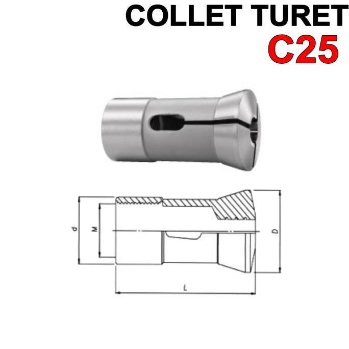 SAVAN Collet Turet C25 Collet Turret C25 Collet C25 Collet Chuck Mesin Turet