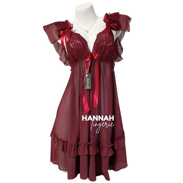 Sale M-7Xl Ayesha Nighdress By Hannah Lingerie Baju Tidur Transparan Hannahlingerie M L Xl Xxxl 3Xl 