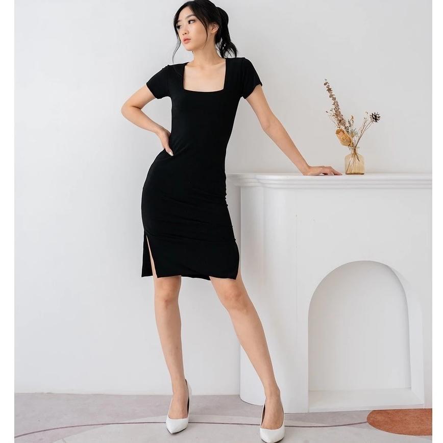Grosir Dress Jimin Bodycon Wanita Jersey Hitam/Merah/Maroon