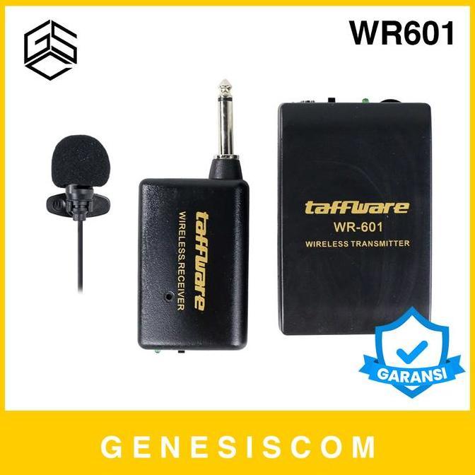 TERLARIS MIC CLIP ON WIRELESS TAFFWARE WR601 MICROPHONE LAVALIER KONTEN ORI