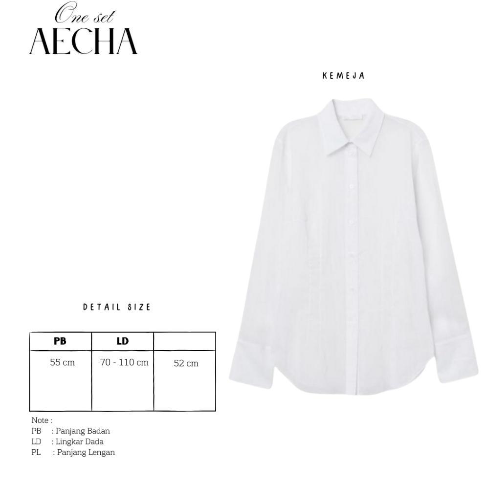 Gratong Outfit Korea Kekinian( Kemeja, Kemben, Celana, Ikat Pinggang) Aeca One Set Remaja Wanita Cas