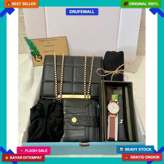 Hampers Tas Wanita Kado Ulang Tahun Tas Hadiah Wisuda Kado Anniersary Kado Jam Tanganwanita Dompet W