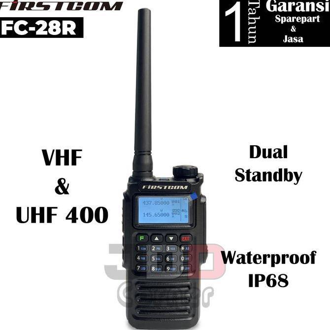 TERLARIS HT FIRSTCOM FC-28R DUAL BAND VHF & UHF 400 WATEROOF IP68 ORINAL BARU FC28R FC28 FC 28