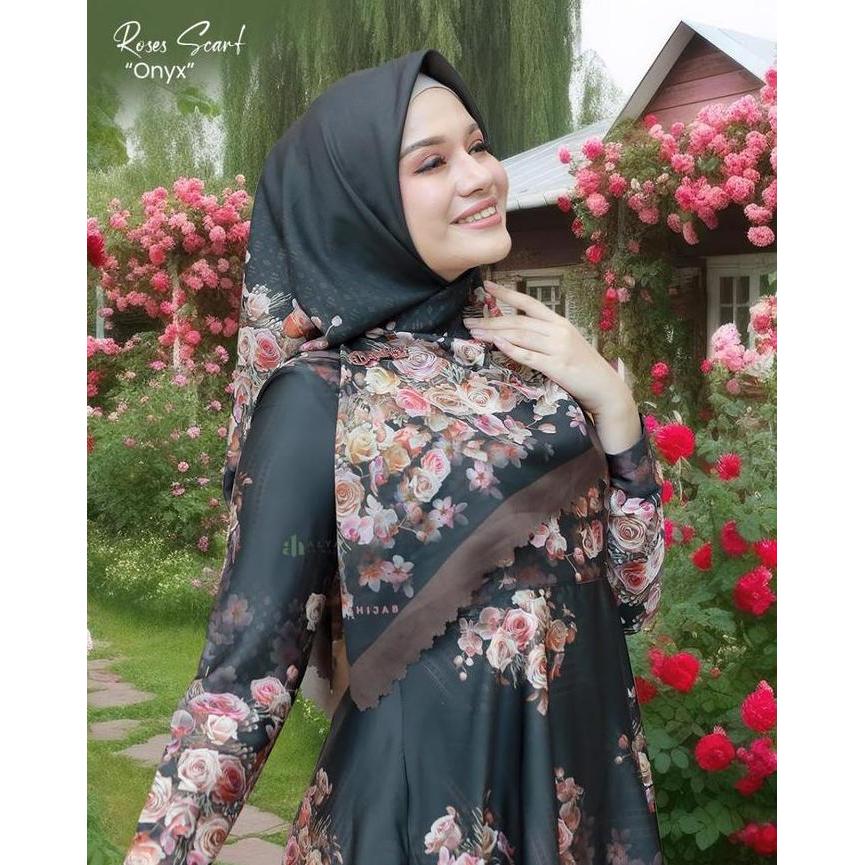 Alyahijab - Roses Scarf | Scarf Voal Motif Bunga