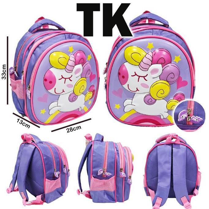 NEW RANSEL TK - TAS ANAK SEKOLAH PEREMPUAN CEWE UNICORN EGG IMPORT ORI
