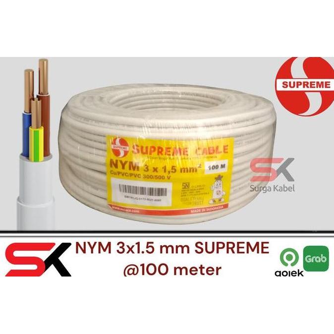 NEW NYM 3X1.5MM SUPREME/ KABEL NYM 3 X 1.5MM/ NYM 3X1,5MM/ NYM 3 X 1,5MM ORI