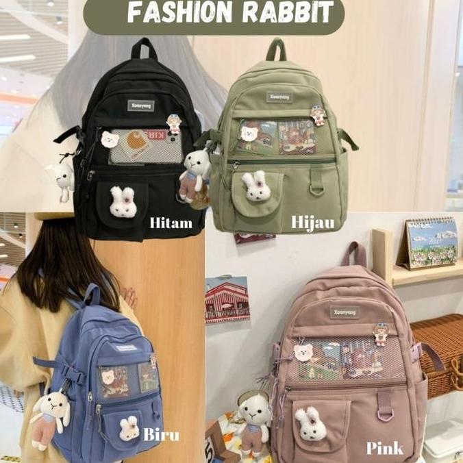 NEW TAS WANITA TAS SEKOLAH ANAK FASHION RABBIT TAS PUNGGUNG IMPORT TAS FASHION WANITA KOREA ORI