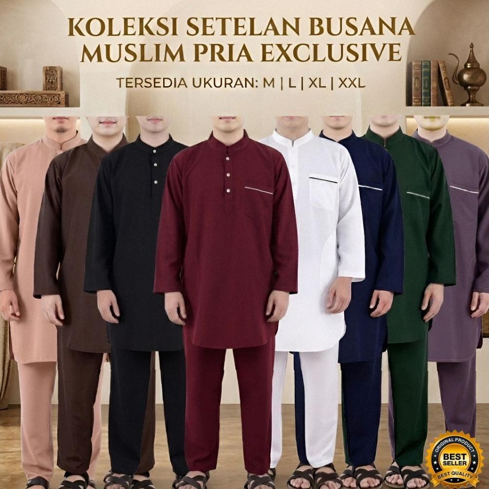 RECOMMENDED SETELAN KURTA DEWASA / SETELAN PAKISTAN DEWASA / BAJU MUSLIM PRIA / BAJU KOKO PRIA / BUS