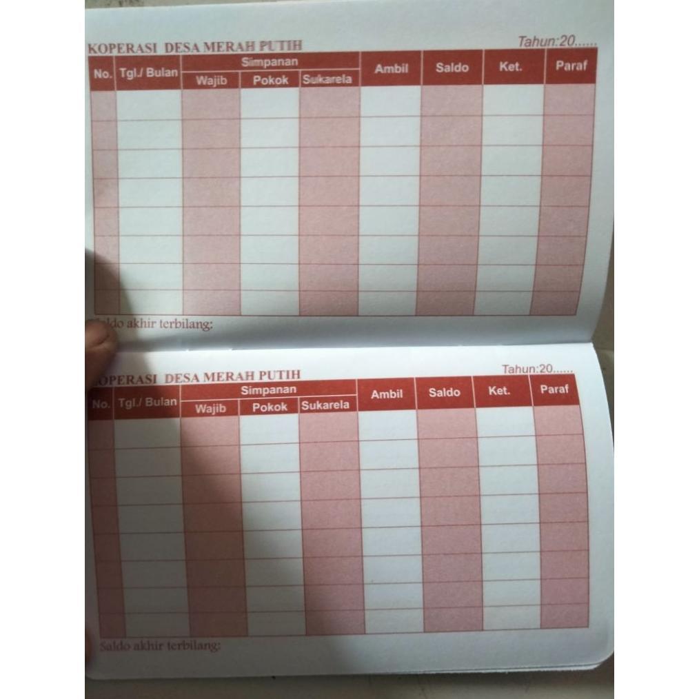 Diskon Buku Tabungan Koperasi Desa Merah Putih Koperasi Unit Desa