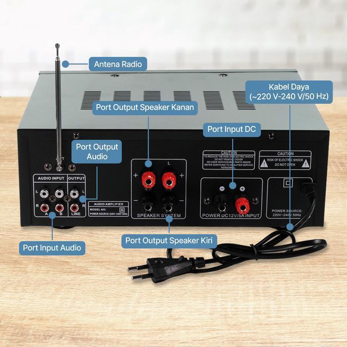 SUNBUCK BLUETOOTH EQ AUDIO AMPLIFIER KARAOKE HOME THEATER - AV-MP326BT EQUALIZER - MIXER, BESI AMPLI