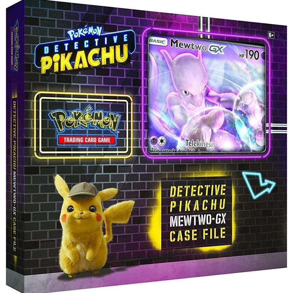 Pokemon Tcg: Detective Pikachu Mewtwo-Gx Case File + 6 Booster Pack + A Foil Promo Gx Card
