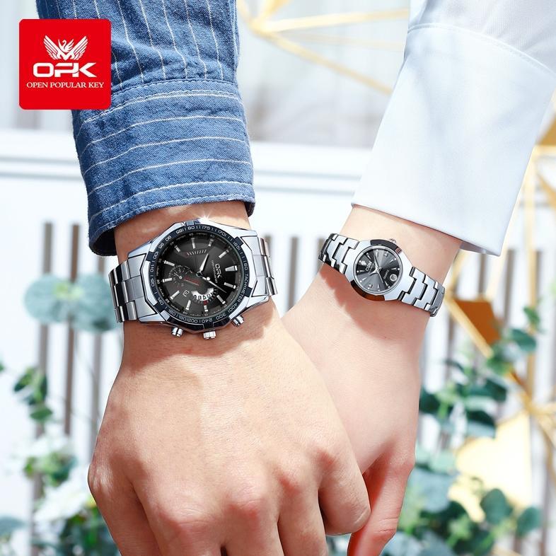 murah opk jam tangan couple anti air original rantai couple watch model 8105 8108