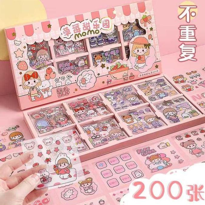 Sticker Momo Isi 200 Lembar Murah Stiker momo Waterproof Sticker Murah Stiker Lucu Stiker Journal