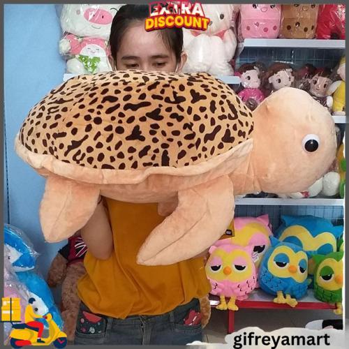 Boneka Penyu Kura Kura Turtle Coklat Hijau Besar Jumbo Top Seller