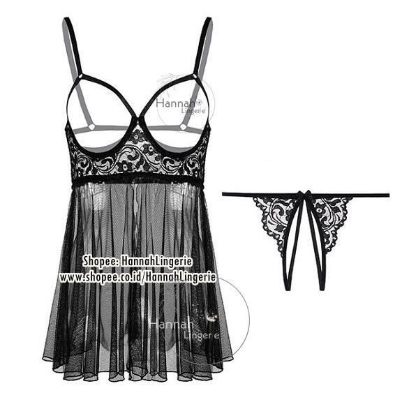 Grosir M-3Xl Lingerie Bigsize Original Hannah Lingerie Big Size Merah Hitam Hot M L Xl Xxl Xxxl Jumb