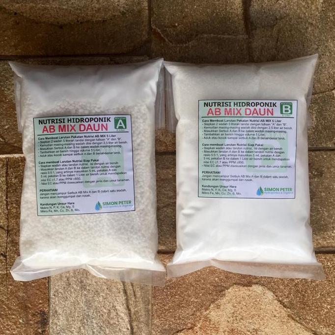 AB Mix Sayuran Daun Pekatan 5 Liter (serbuk) Pupuk/Nutrisi Hidroponik [terbaik]