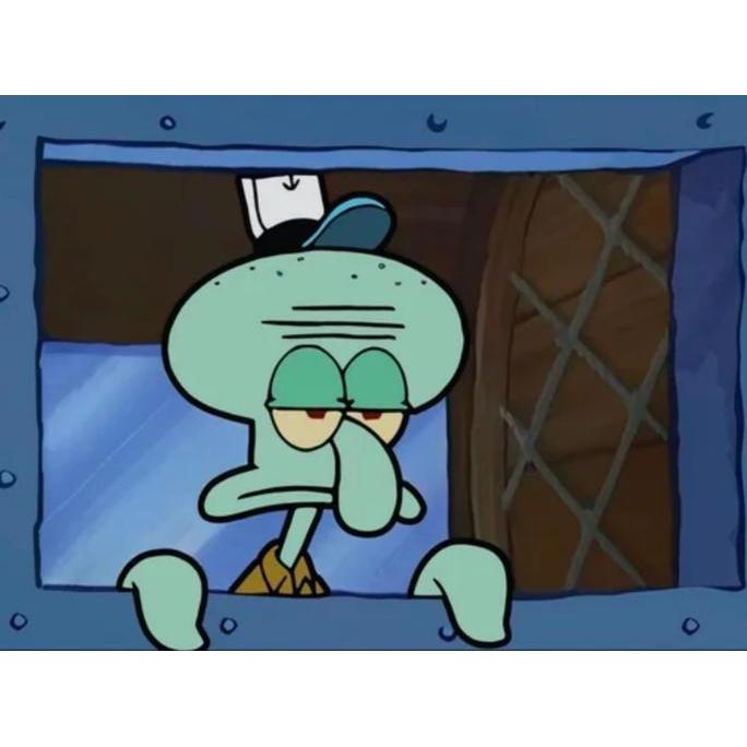 poster jendela krusty krab - stiker tembok kamar - stiker spongebob