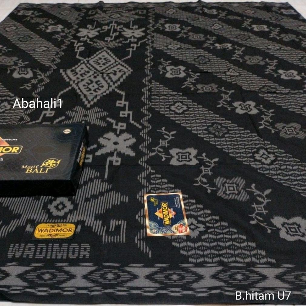 ORIGINAL Sarung Wadimor Hitam Sarung Wadimor Motif Bali Sarung Wadimor Sarung Hitam