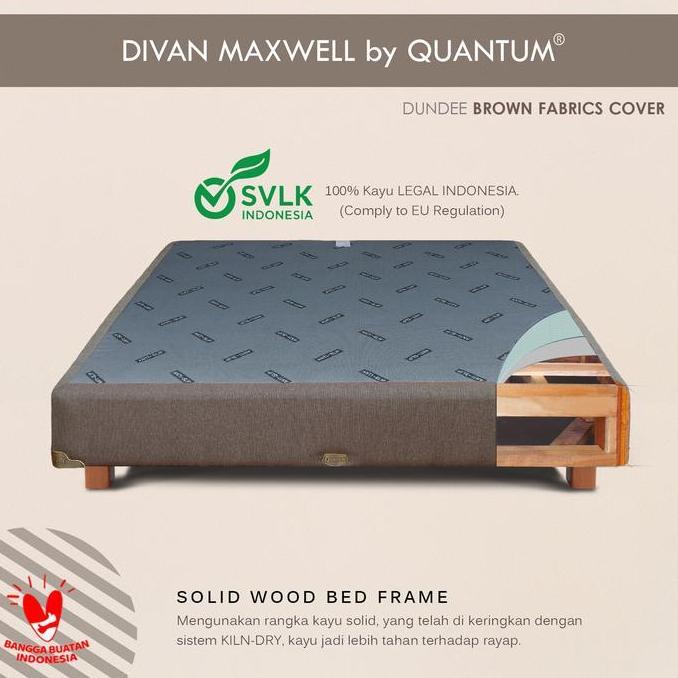 Quantum Divan Maxwell Brown - Dipan Kayu Kasur Springbed Spring Bed