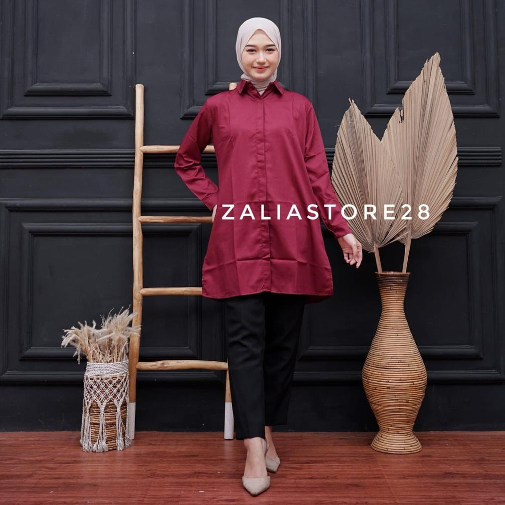 Favorit Tunik Toyobo/ Tunik Polos / Kemeja Tunik/ Blouse Tunik/Tunik Putih