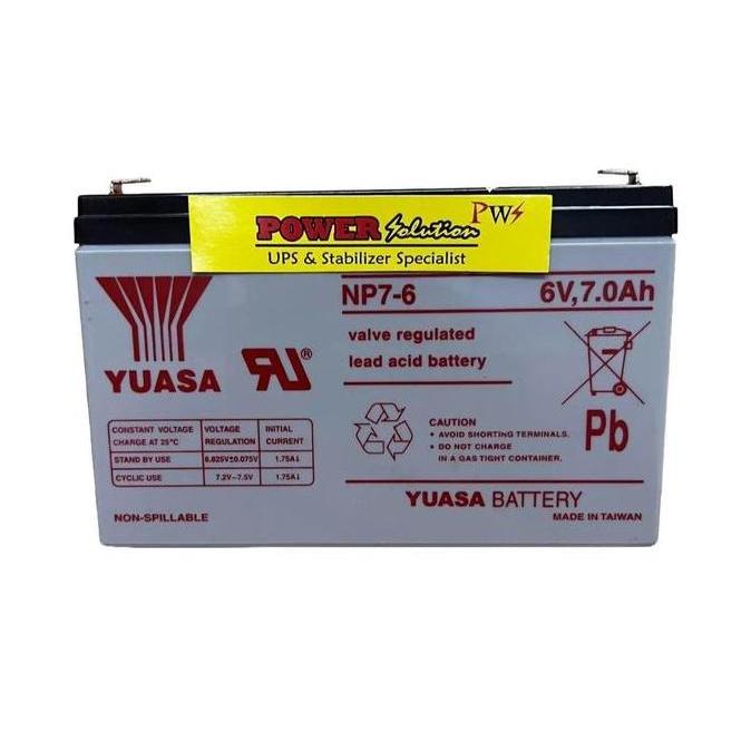 Yuasa aki Baterai kering 6v 7ah Baterai mobil motor mainan anak pliko