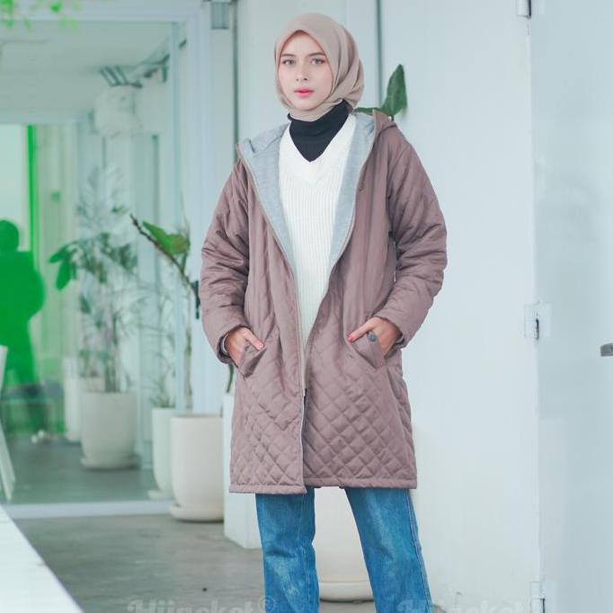 Hijacket Genova Jaket Bolak Balik Wanita dan Pria Tebal Halus Kekinian Musim Dingin Casual Parka Pan