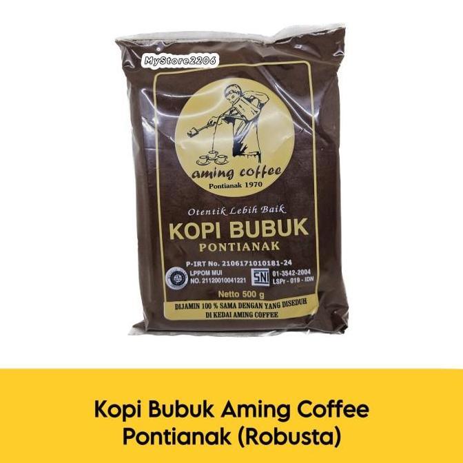 Kopi Robusta Bubuk Aming / Aming Coffee Pontianak 500gr (500 gram)