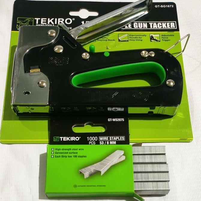Tekiro Staples 3In1 Dan Refill Isi Staples 8 Mm Staples Jok Kayu Dekorasi Paket Tekiro
