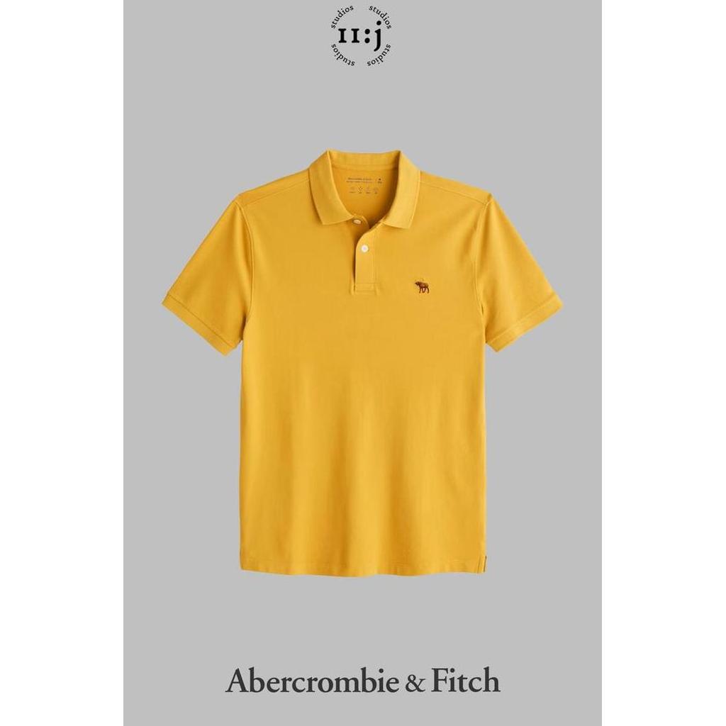Kaos Polo Abercrombie & Fitch Snature Icon Shirt Orinal - Yellow