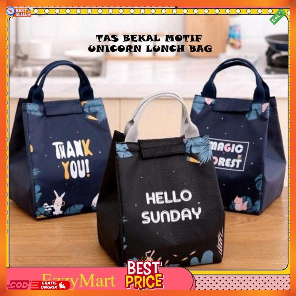 EzzyMart - G4 LUNCH BAG / TAS BEKAL MOTIF UNICORN LUNCH BAG UNICORN [AC1]